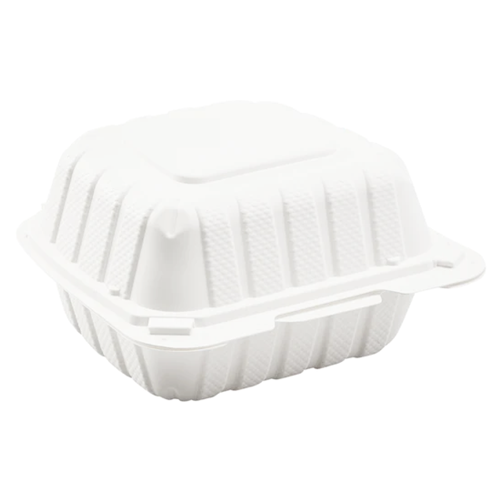 Eco Friendly Clamshell Take Out Food Container Mineral Clamshell