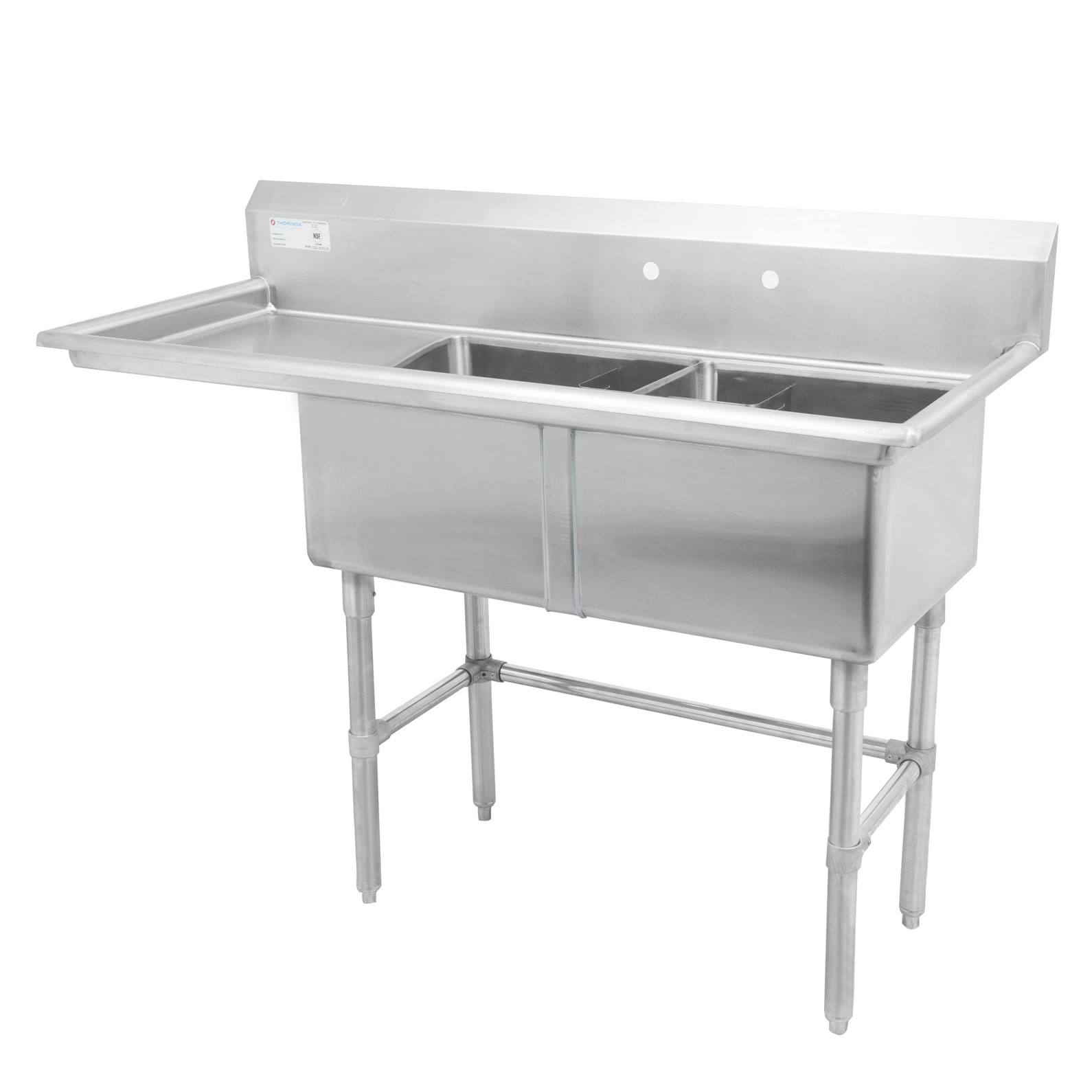 Double Sinks With L Drainboard – Attinson Food Equipment Ltd