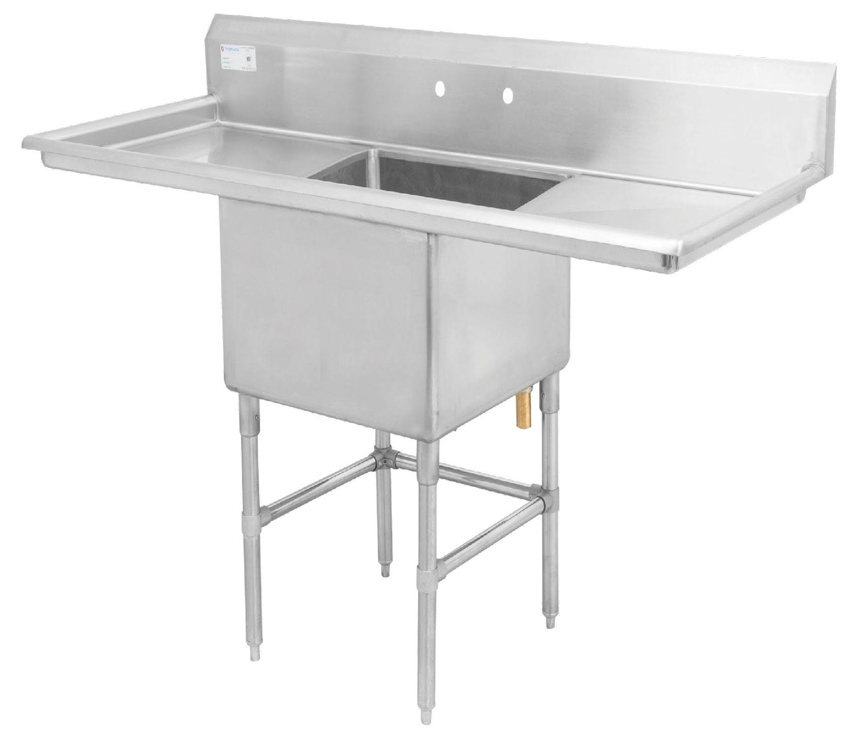 Single Sinks with L&R Drainboard – Attinson Food Equipment LTD